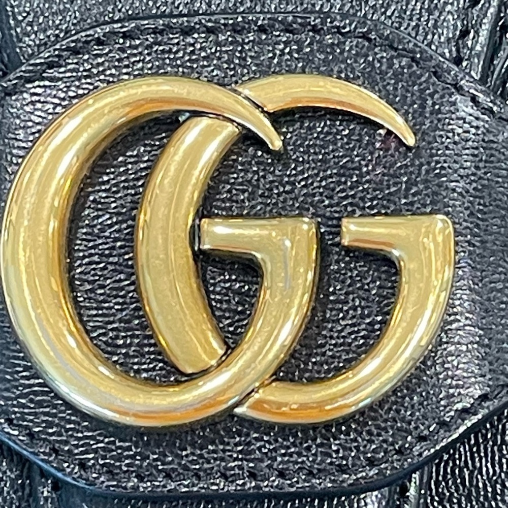 Gucci | Dhalia Double G Small Crossbody Leather Bag | Black - Picture 3 of 16